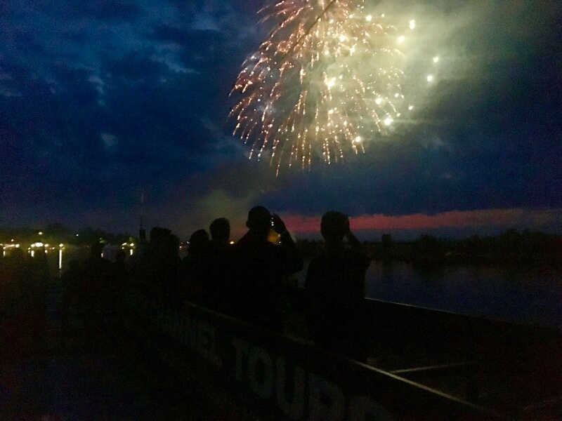 Haweater Fireworks from North Channel Tours boat